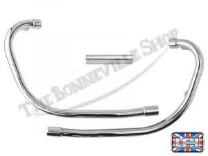 Triumph Daytona T100 T100R 500 Header Pipes For 1969-70 Uk Made With Crossover Pipe Pn# 70-9662 70-9663 70-9888 4 70 9662 70 9663 05 Triumph Daytona T100 T100R 500 Header Pipes For 1969 70 Uk Made