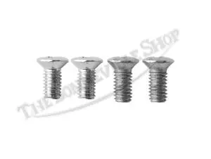 Triumph Gas Badge Tank Mixed Length Screws (4) For 1968 Only Pn# 82-4129 F4129 And 82-7888 F7888 3 Triumph Gas Badge Tank Screws Only