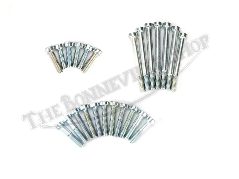 Triumph T100 500 Unit Twin Engine Gearbox Cover Screw Set Coarse Thread 1969-1974 Pn# Tbs-8000 2 Tbs T Posi Screw Set