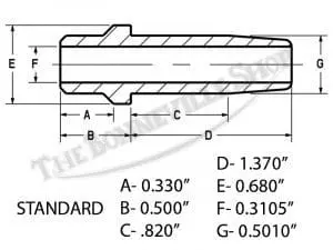 Triumph 650 750 Kibblewhite Mn-Brze Inlet/Exhaust Non-Seal Valve Guides (2) Pn# 70-2899 M 70-2900 71-3294 71-3295 3 70 2899M 02 Standard Triumph Valve Guide