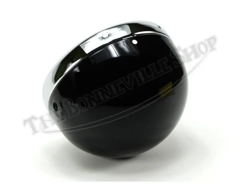 Genuine Lucas Triumph Bsa 5-3/4-Inch Black Headlight Shell With Chrome Rim Pn# 58395 2 Gen Lucas Inch Headlight Black