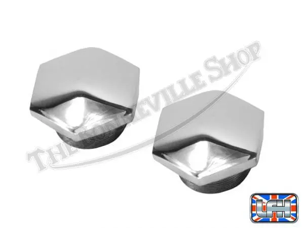 97 1658 C 01 FORK TOP NUTS CHROME 63 67