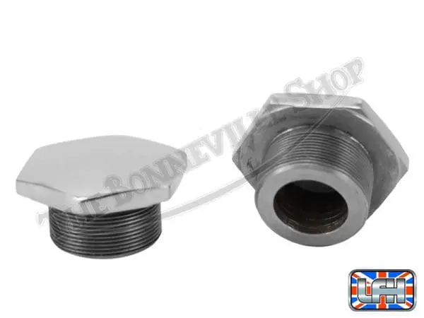 97 1658 C 02 FORK TOP NUTS CHROME 63 67