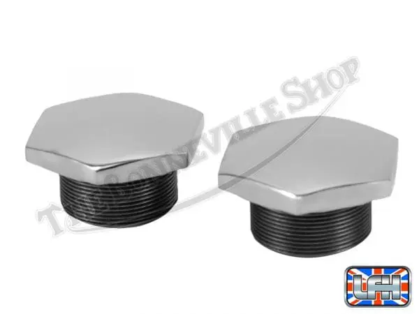 97 1658 C 03 FORK TOP NUTS CHROME 63 67