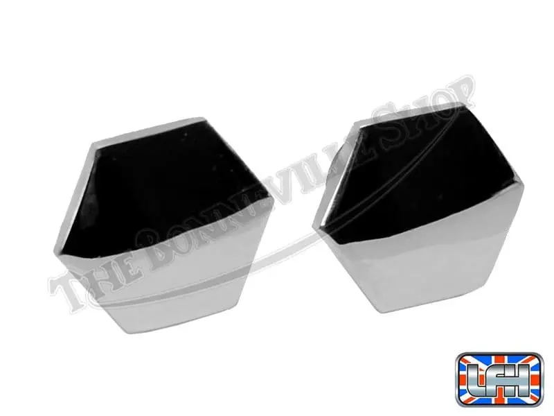 Triumph Bsa 500 650 Chrome Fork Top Nuts (2) Uk Made 1964-67 26Tpi Pn# 97-1658 C 2 97 1658 C 05 Fork Top Nuts Chrome 63 67