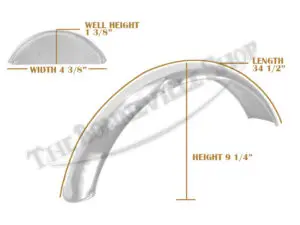 Triumph 500 650 Front Mudguard Stainless Steel Undrilled 1968-1970 Pn# 97-2276 S 97-3884 Uk 5 97 3884 04 Triumph Stainless Front Mudguard Beaded Edge 1