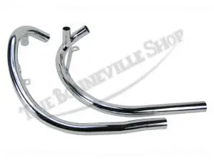 Bsa A65 Lightning Thunderbolt Exhaust Pipe Header Set Balanced 1971-72 Pn# 71-2043 71-2045 3 Bsa Exhaust Pipes