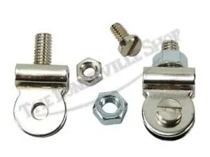 Triumph Front License Plate 'Pedestrian Slicer' Clips (2) Plated Pn# 97-0741 P 3 P Plated Pedestrian Slicer Clips