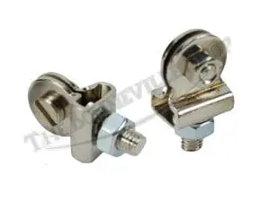 Triumph Front License Plate 'Pedestrian Slicer' Clips (2) Plated Pn# 97-0741 P 4 P Plated Pedestrian Slicer Clips