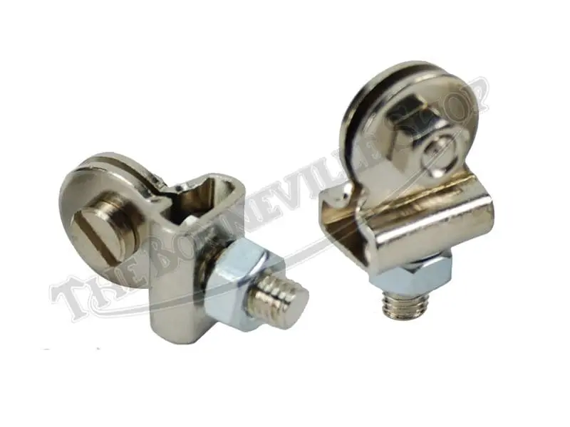 Triumph Front License Plate 'Pedestrian Slicer' Clips (2) Plated Pn# 97-0741 P 3 P Plated Pedestrian Slicer Clips