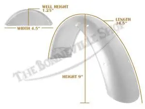 Triumph 500 650 Front Mudguard Mild Steel 1964-1967 Pn# 97-1677 3 97 1677 07 Triumph 500 650 750 1964 74 Front Speedwell Mudguard Fender Lipped Bare Steel