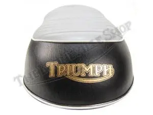 Triumph 500 650 Gray Grey Ribbed Top Seat 1968-69 Pn# 82-7776 W F7776 6 82 7776 W 04 Triumph Ribbed Top Seat Grey Wassell