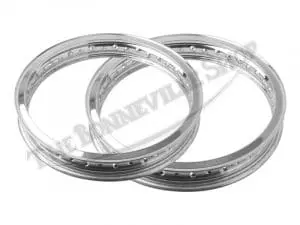 Norton Commando, Atlas, Bsa Alloy Wheel Rims Pair Wm2 X 19-Inch And Wm3 X 18-Inch 40 Spoke Atlas P11 Pn# 06-7838 A And 06-7712 A 3 A A Norton Commando Atlas Bsa Alloy Wheel Rims Pair Wm X Wm X Spoke Atlas P