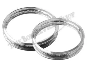 A A Triumph Bsa Excel Brand Shouldered Alloy Wheel Rims Pair Wm X &Amp; Wm X Spoke