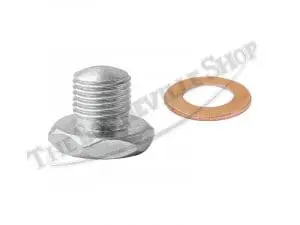 Triumph 650 Timing Cover Oil Pressure Access Plug 3/8-Inch-26 Tpi '63-68 With Washer Pn# 70-2615 E2615 4 70 2615 70 1335 03 Triumph Timing Cover Plug With Copper Washer Master