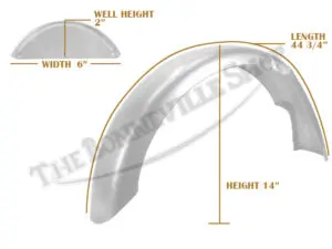 Triumph 500 650 Bare Steel Rear Mudguard Fender 1964-67 Pn# 82-6965 F6965 7 Triumph 500 650 Bare Steel Lipped Rear Mudguard Fender1964-67 Pn# 82-6965 F6965