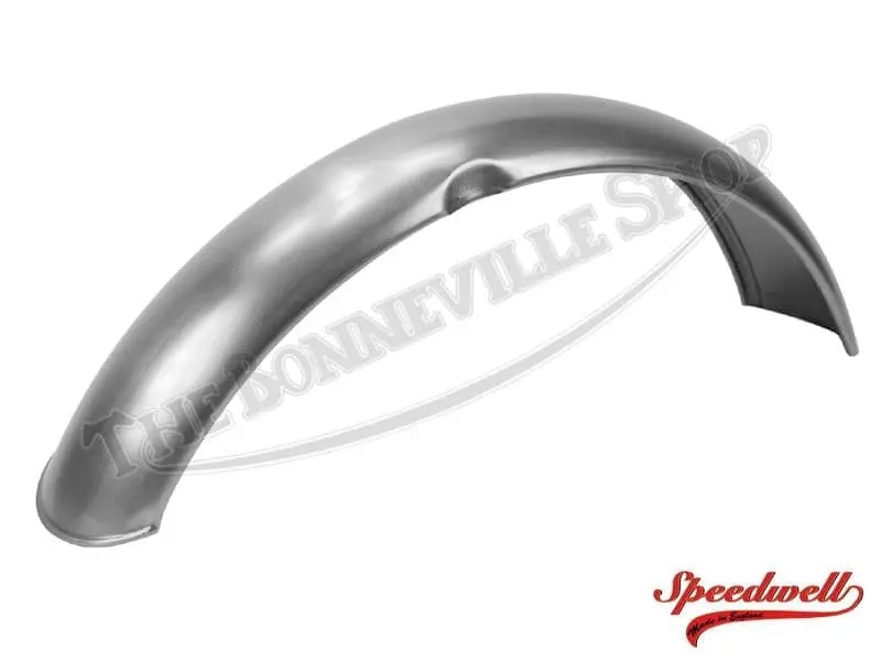 Triumph 500 650 Bare Steel Front Speedwell Mudguard / Fender With Beaded Lip Pn# 97-2268 H2268 1 97 2268 01 Triumph Beaded Front Mudguard Master