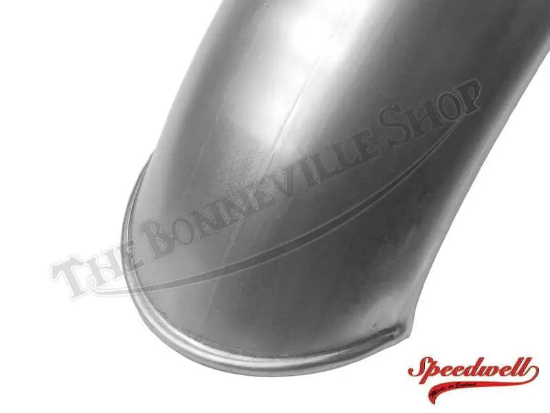 Triumph 500 650 Bare Steel Front Speedwell Mudguard / Fender With Beaded Lip Pn# 97-2268 H2268 4 97 2268 02 Triumph Beaded Front Mudguard Master