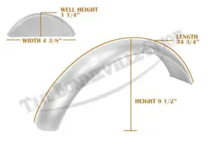 Triumph 500 650 Bare Steel Front Speedwell Mudguard / Fender With Beaded Lip Pn# 97-2268 H2268 7 Triumph 500 650 Bare Steel Front Speedwell Fender W/Beaded Lip Pn# 97-2268 H2268