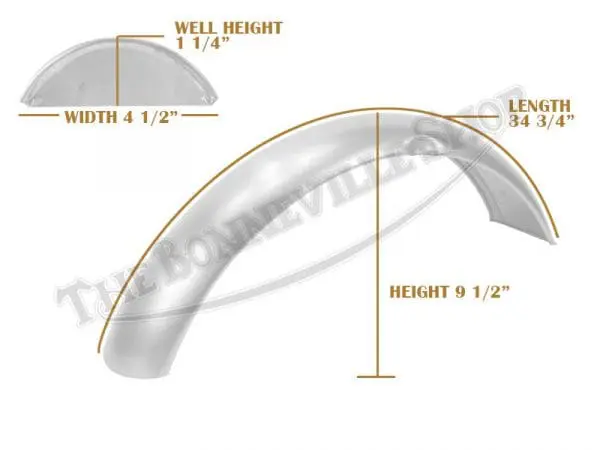 97 2268 06 TRIUMPH BEADED FRONT MUDGUARD MASTER