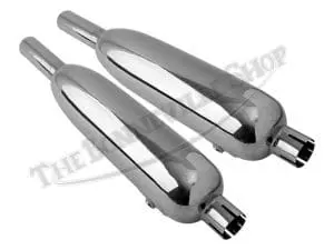 Triumph 500 T100C 650 Tr6C High Level Exhaust Silencers 1969-72 Pn# 70-9669 70-9670 E9669 E9670 3 Triumph Tc Trc High Level Exhaust Silencers Mufflers