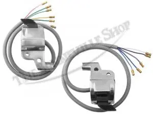 Triumph Bsa Lucas Sparx Handlebar Switchgear Set (2) Pn# 39595 39596 4 39595 39596 03 Triumph Bsa Lucas Sparx Handlebar Switchgear Set