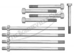 Triumph Unit 650 T120 Tr6 Bonneville Tiger 1963-70 Headbolt Kit Long Stud Type Pn# 70-1596A-Kit 3 70 1596A Kit 01 Triumph Unit 650 T120 Tr6 Bonneville Tiger 63 70 Headbolt Kit Long Stud