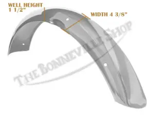 Triumph 650 750 Front Mudguard 6-Hole Chrome Speedwell 1973-1976 Pn# 97-4439 6 97 4439 Triumph 500 650 750 6Hole Chrome Front Mudguard Fender