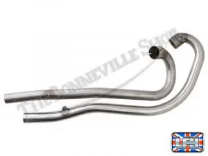 71 0022 71 0024 Raw 02 Triumph 650 Tr6C Trophy Hi Pipe Exhaust Pipe Set 1963 71 Raw