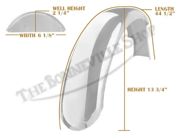 Triumph 500 650 1964-66 Alloy Rear Plain Edge Undrilled Speedwell Mudguard / Fender PN# 82-5955 F5955