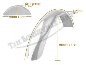Triumph 500 650 1964-66 Alloy Front Speedwell Mudguard / Fender (1) Razor Edge Pn# 97-1687 H1687 3 97 1687 06 Triumph 500 650 Alloy Front Mudguard Fender Plain Edge 1964 66