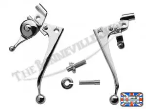 Triumph Bsa Amal Chrome Clutch And Brake Handlebar Levers With Choke (Pair) 1969-70 Uk Made Pn# 60-2241 60-2242 D2241 D2242 4 60 2241 60 2242 02 Triumph 500 650 750 Chrome Clutch And Brake Handlebar Levers With Choke 1968 70