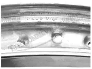 A Triumph Wm X Excel Alloy Shouldered Valanced Disc Brake Front Wheel Rim