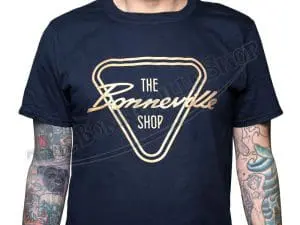 Patent Plate Logo Navy Blue T-Shirt Triumph Norton Bsa Pn# Tbs-9988 3 Tbs 9988 02 The Bonneville Shop Patent Plate Logo Navy Blue T Shirt Triumph Norton Bsa 1