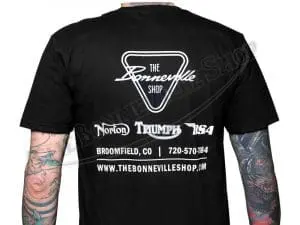 Patent Plate Logo Black T-Shirt Triumph Norton Bsa Pn# Tbs-9989 4 Tbs 9989 02 The Bonneville Shop Patent Plate Logo Black T Shirt Triumph Norton Bsa 1