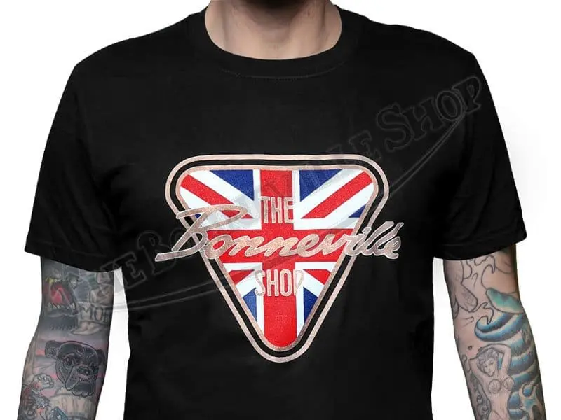 Patent Plate Logo Black T-Shirt Triumph Norton Bsa Pn# Tbs-9989 2 Tbs 9989 03 The Bonneville Shop Patent Plate Logo Black T Shirt Triumph Norton Bsa 1