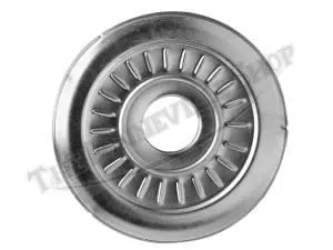 Triumph 350 500 650 T120 Tr6 Pre-Unit 8-Inch Front Wheel Finned Chrome Trim Nave Plate Sls Uk Made '59-62 Pn# 37-1332 F 4 37 1332 03 Triumph 350 500 650 8In Front Wheel Finned Chrome Trim Nave Plate Sls Uk Made