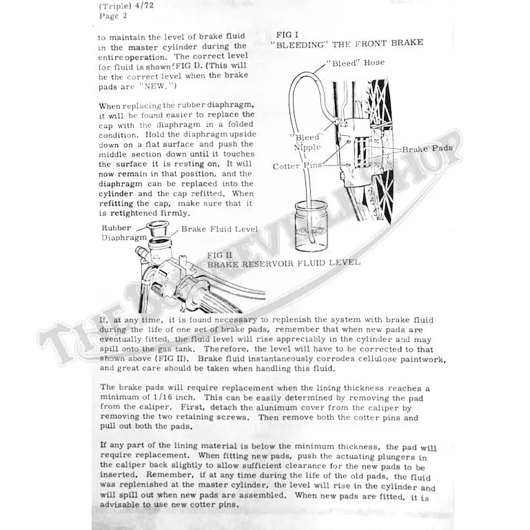 Triumph Service Bulletin 4/72 - Servicing The Hydraulic Disc Brake 3 Att00001