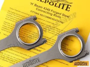 Forged Performance H-Beam 4340 Steel Connecting Rod Set Genuine Hepolite Pn# 70-9525 H 04