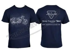 A Front And Back View Of A Blue Shirt