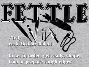 Fettle T-Shirt Grey W/Black Ink Pn# Tbs-9985 Pattern Parts