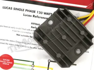 Spr120W 03 Triumph Bsa Norton Lucas Single Phase Regulator Rectifier 12 Volt 120 Watts