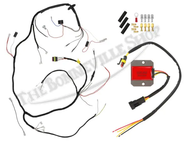 Genuine Lucas Wiring Harness for Electronic Ignition with Single-Phase Regulator/Rectifier Kit 1967 PN# TBS-19119S 54950449E SPR120W