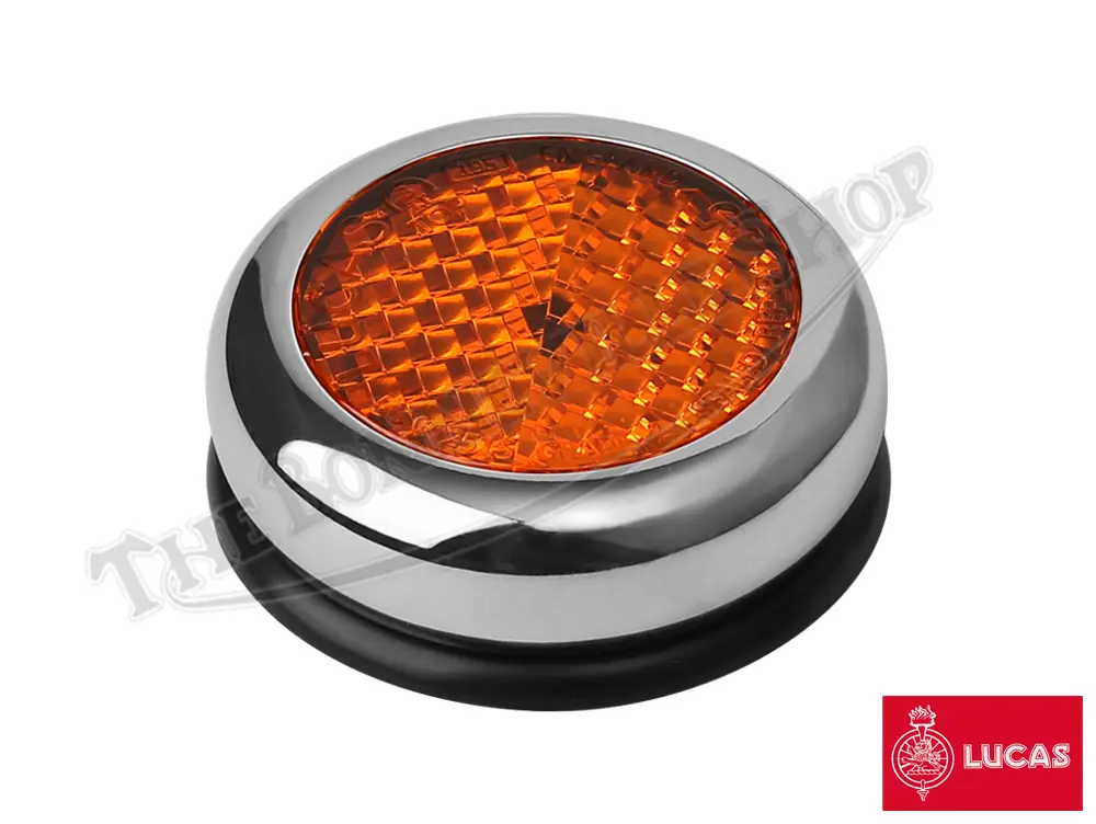 Triumph Bsa 500 650 Amber Lucas Reflex Reflector 1968-1970 Us Models (1) Pn# 57161 G Rer25 1 Triumph Bonneville Tiger Trophy 500 650 Genuine Lucas Amber Under Tank Reflector (1) Pn# 57161 G Rer25