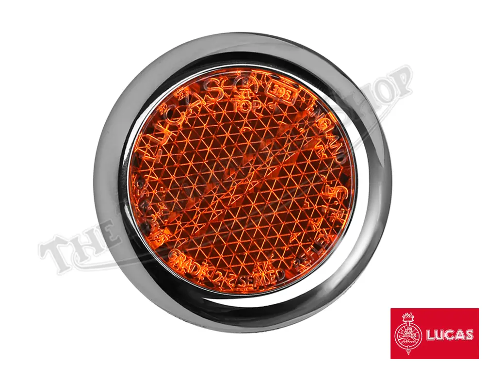 Triumph Bsa 500 650 Amber Lucas Reflex Reflector 1968-1970 Us Models (1) Pn# 57161 G Rer25 3 Triumph Bsa 500 650 Amber Lucas Reflex Reflector 1968-1970 Us Models (1) Pn# 57161 G Rer25 - Image 3