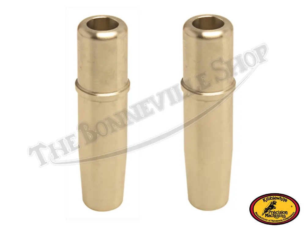 Triumph 500 T100 Kibblewhite Mn-Bronze Valve Guide Pair (2) 1958-74 Pn# 70-3208 70-6301 1 Triumph Kibblewhite Mn-Bronze Valve Guide 70-3208 70-6301 70-3208 70-6301 02 Triumph T100 Valve Guide Pair