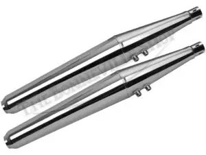 Norton 750 850 Commando Interstate Interpol Muffler Silencer Set 1972-1974 Uk-Made Pn# 06-3130 W 3 Norton Commando Interstate Muffler Silencer Pair Pn# 06-3130 W