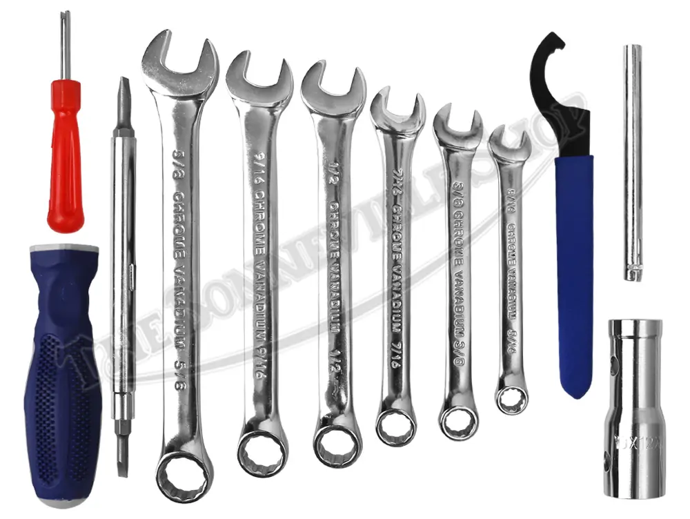 Triumph 650 750 Tool Roll Kit 1971-1982 Pn# 60-7166R 2 Tool Kit Triumph 1969-82 Sae Spanners And Various Tools - Not Oem Pn# 60-7166