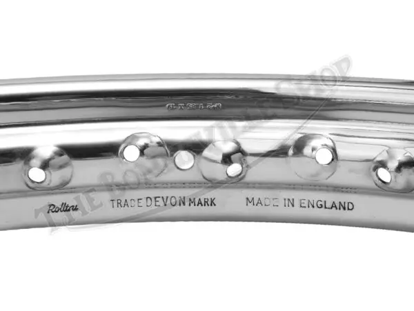 Mb41-Ss - Norton Full Width Front Or Rear 19&Quot; Wm2 Rolltru Premium Stainless Rim Pn# Mb41-Ss 06-7712 Nm18350