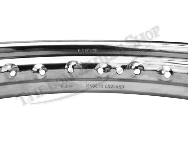 MC284-VTCH - Triumph Chrome Disc Front 19" WM2 Rim Devon Valtru UK Made PN# MC284-VTCH 37-4129